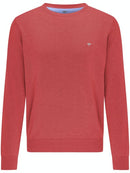 Plain Round Neck Jumper - Flamingo