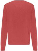 Plain V Neck Jumper - Flamingo