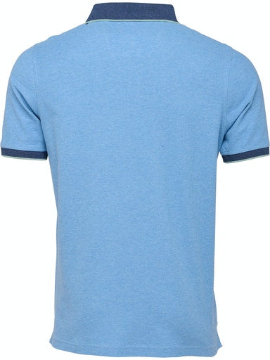 Contrast Collar Polo Shirt - Blue