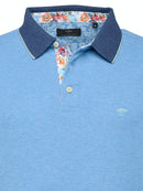 Contrast Collar Polo Shirt - Blue