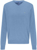 Plain V Neck Jumper - Soda