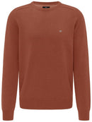 Plain Cotton Crew Neck Knit - Amarena