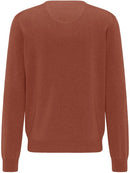 Plain Cotton V-Neck Knit - Toscana