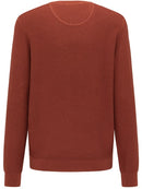 Plain Cotton Structure Crew Knit - Toscana