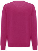 Plain Cotton Crew Neck Knit - Dragonfruit