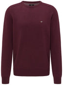Plain Cotton Crew Neck Knit - Amarena