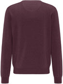 Plain Cotton V-Neck Knit - Amarena