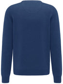 Plain Cotton Structure Crew Knit - Ink