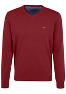 V-Neck Jumper - Scarlet