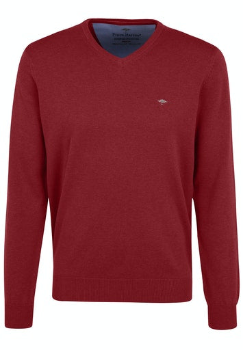 V-Neck Jumper - Scarlet