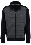 Padded Zip Cardigan - Navy