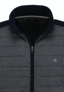 Padded Zip Cardigan - Navy