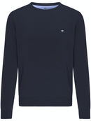 Plain Round Neck Jumper - Navy
