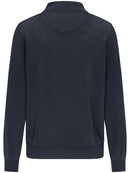 Plain Troyer Zip Jumper - Navy