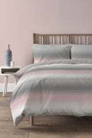 Faded Stripe Duvet Cover Set - Blush