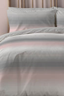 Faded Stripe Duvet Cover Set - Blush
