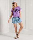 Collegiate Cali State Tee - Fluro Purple