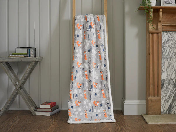 Foxton Printed Fleece Throw 125x150cm