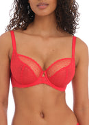 Signature Underwire Plunge Bra - Chili Red