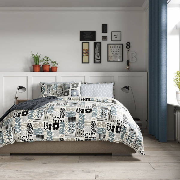 Freyja Duvet Cover Set - Steel