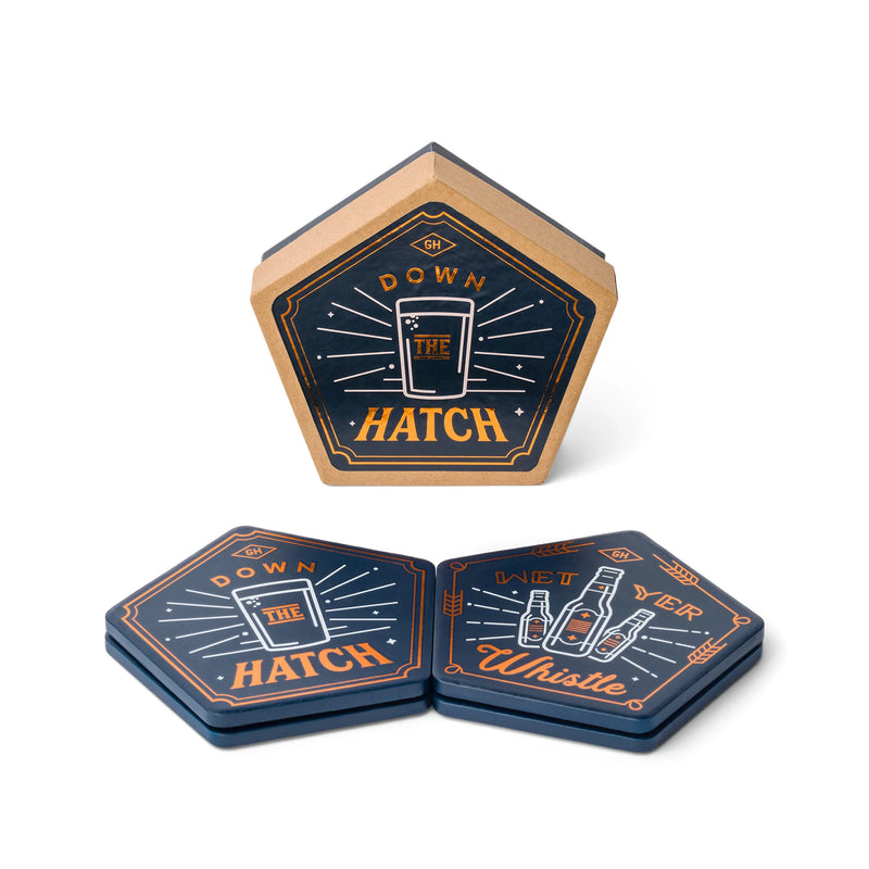 Down the Hatch Coaster Set
