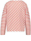 Striped Round Neck Jumper - Red