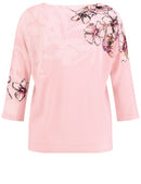 Inspiring Blooming Blush 3/4 Sleeve Crew - Pink