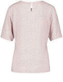 Inspiring Blooming Blush Short Sleeve Blouse - Ecru