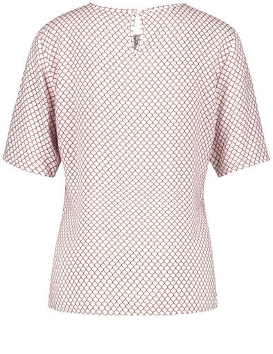 Inspiring Blooming Blush Short Sleeve Blouse - Ecru