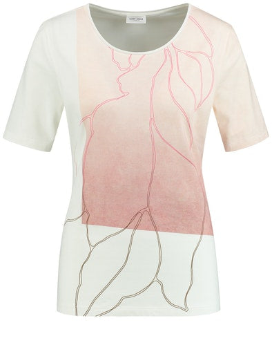 Inspiring Blooming Blush Short Sleeve T-Shirt - Ecru