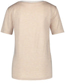 Inspiring Blooming Blush Short Sleeve T-Shirt - Ecru