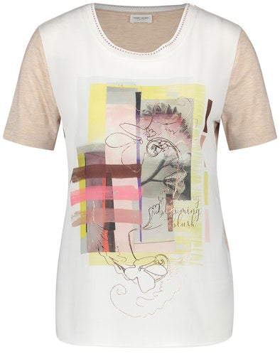 Inspiring Blooming Blush Short Sleeve T-Shirt - Ecru