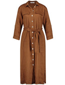 Casual Soft Dress - Tobacco
