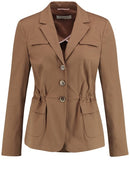 Inspiring Blooming Blush Blazer - Tobacco