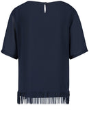 Summer Splash 3/4 Sleeve Blouse - Dark Navy