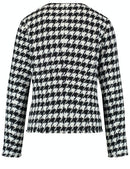 Inspiring Neotrad Houndstooth Cardigan - Black/ecru/white