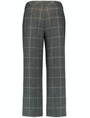 Hygge Check Crop Trouser - Black/offwhite/hazelnut