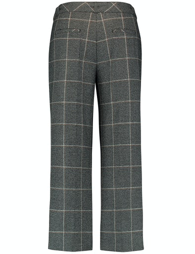 Hygge Check Crop Trouser - Black/offwhite/hazelnut