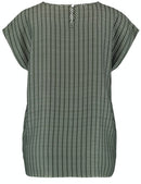 City Traveler Sleeveless Blouse - Forest/ecru