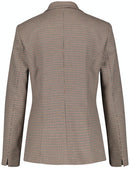 Inspiring Neo Tradition Check Blazer - Red/orange/blue Figured