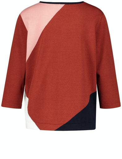 Inspiring Boheme Pullover - Sienna/rose/navy Patch
