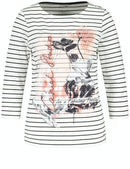 Casual Nomade Stripe T-Shirt - Blue/ecru/white Hoops