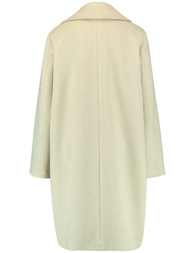 Hygge Wool Coat - Ecru/white Figured