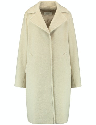 Hygge Wool Coat - Ecru/white Figured