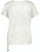 City Traveller Short Sleeve Top - Ecru/forest/lime