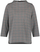 Inspiring Boheme Check T-Shirt - Offwhite/navy/sienna Check