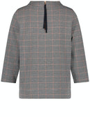 Inspiring Boheme Check T-Shirt - Offwhite/navy/sienna Check