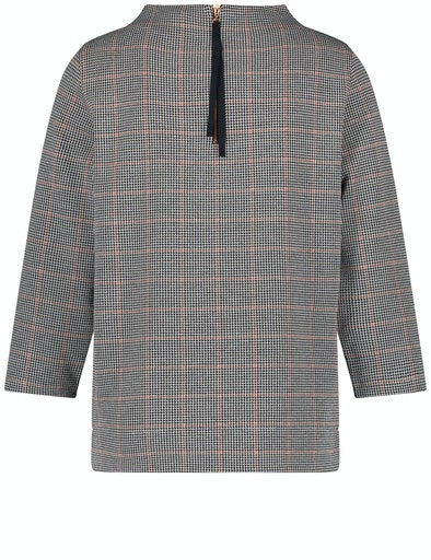 Inspiring Boheme Check T-Shirt - Offwhite/navy/sienna Check