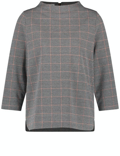 Inspiring Boheme Check T-Shirt - Offwhite/navy/sienna Check