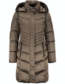 Hooded Coat - Dark Taupe